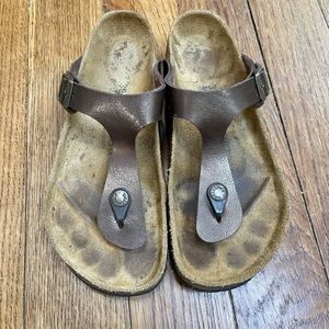 Birkenstock Gizeh Birko-Flor leather sandal, size 7